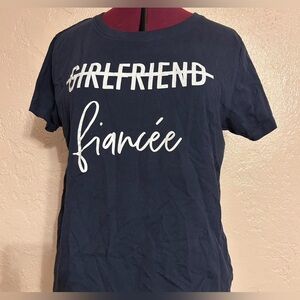 Girlfriend fiancée Confetti Avenue Navy Top